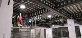 泰州一商场梁，楼板碳纤维加固施工